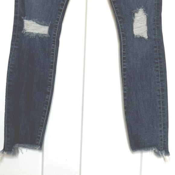 GOOD AMERICAN Good Legs High Waist Side Step Crop Skinny Jeans Size 12/31 - Picture 4 of 5